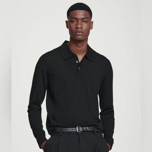COS Slim Merino Wool Polo Long Sleeve